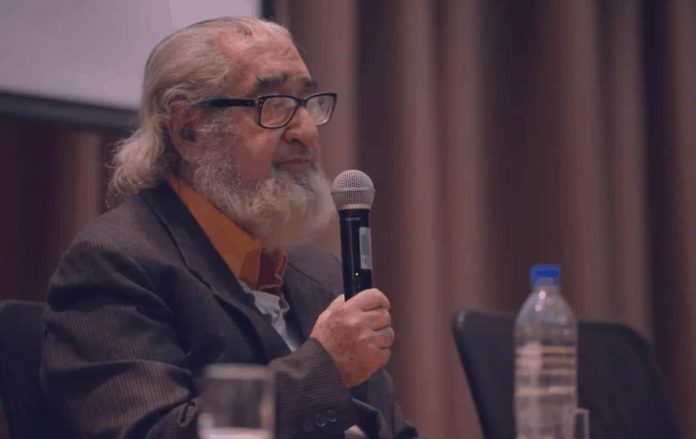 Alejandro Moreano, durante una de sus conferencias.