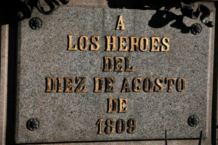 10 de Agosto: hace 211 años Quito encendió la llama libertaria