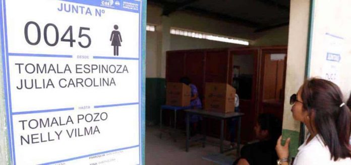 Recintos electorales junta receptora del voto JRV