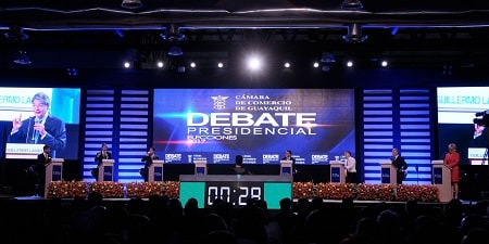 Debate presidencial del 2017 en la Cámara de Comercio de Guayaquil.