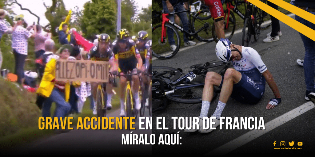 Accidente en la primera etapa del Tour de Francia