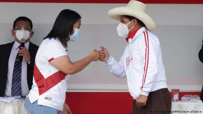 Pedro Castillo y Keiko Fujimori.