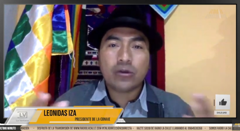 Iza: «La amnistía era una posibilidad de reconciliación, pero Lasso no quiere aquello»