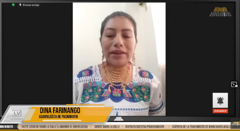 Dina Farinango: “Los 24 asambleístas nos hemos unificado con un solo objetivo, las demandas del pueblo ecuatoriano”