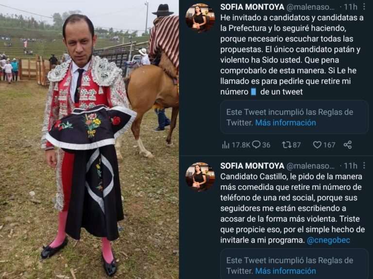 Periodista es acosada en redes, luego que candidato a la prefectura publicará su número de teléfono