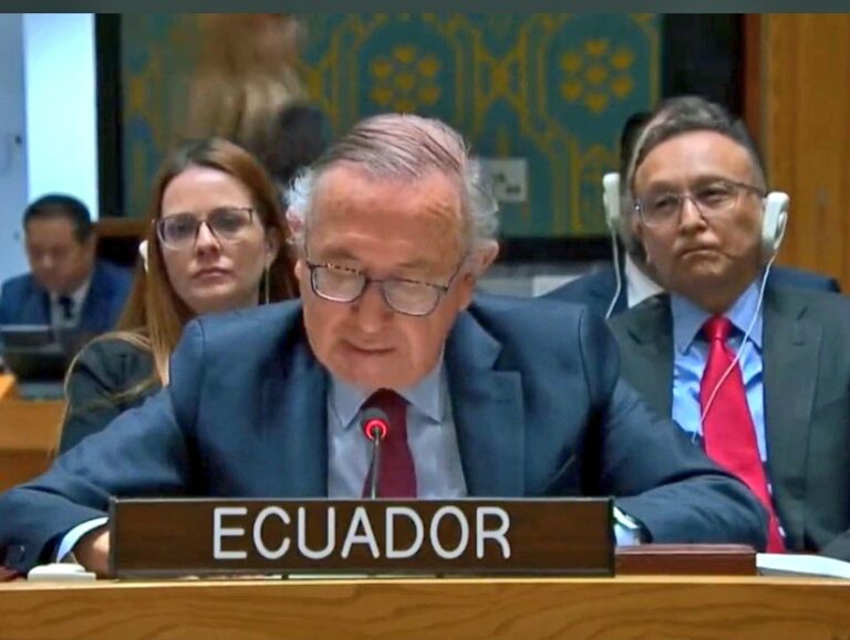 Ecuador cuestiona a Rusia por la guerra con Ucrania, en foro de la ONU