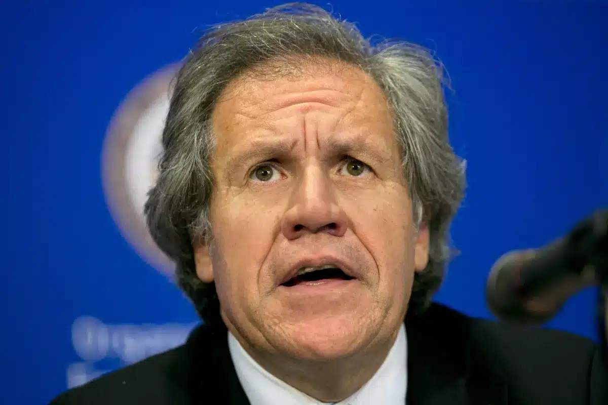 Luis Almagro, secretario general de la Organización de los Estados Americanos (OEA), da una conferencia de prensa en la 45ª Asamblea General de la OEA en Washington, el 16 de junio de 2015. (Foto AP/Jacquelyn Martin, Archivo)(Jacquelyn Martin / Associated Press)